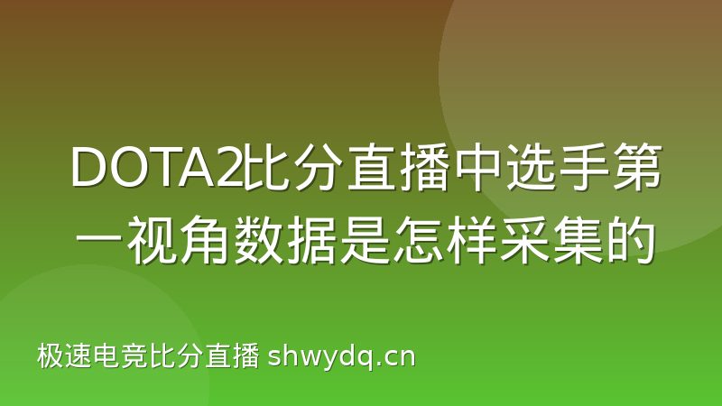 DOTA2比分直播中选手第一视角数据是怎样采集的